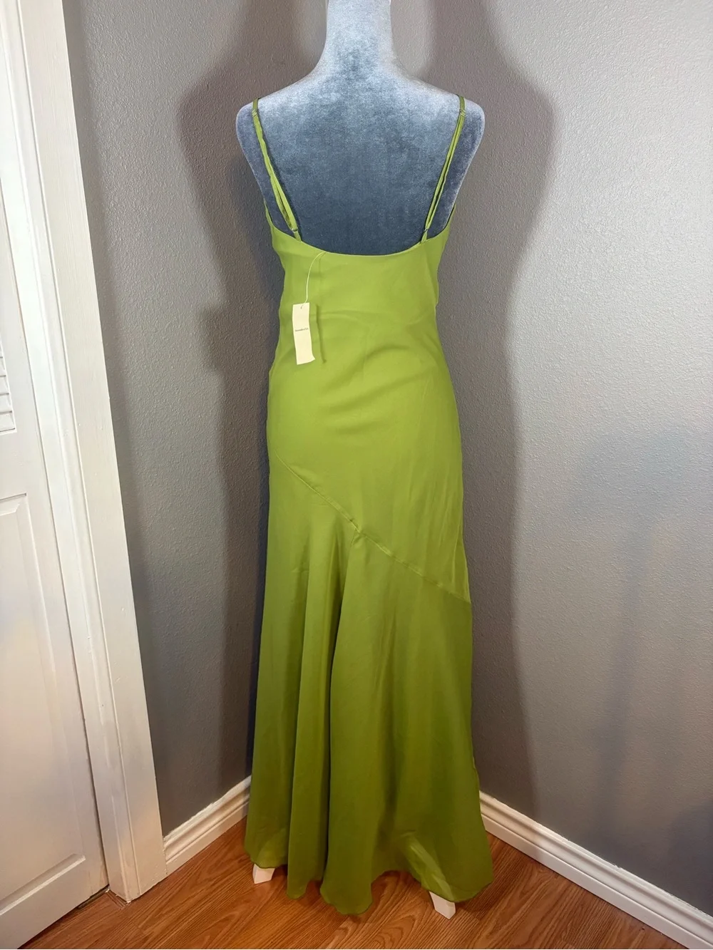 NWT Abercrombie & Fitch Olive Green Slip Maxi Dress Size Small / Tall
